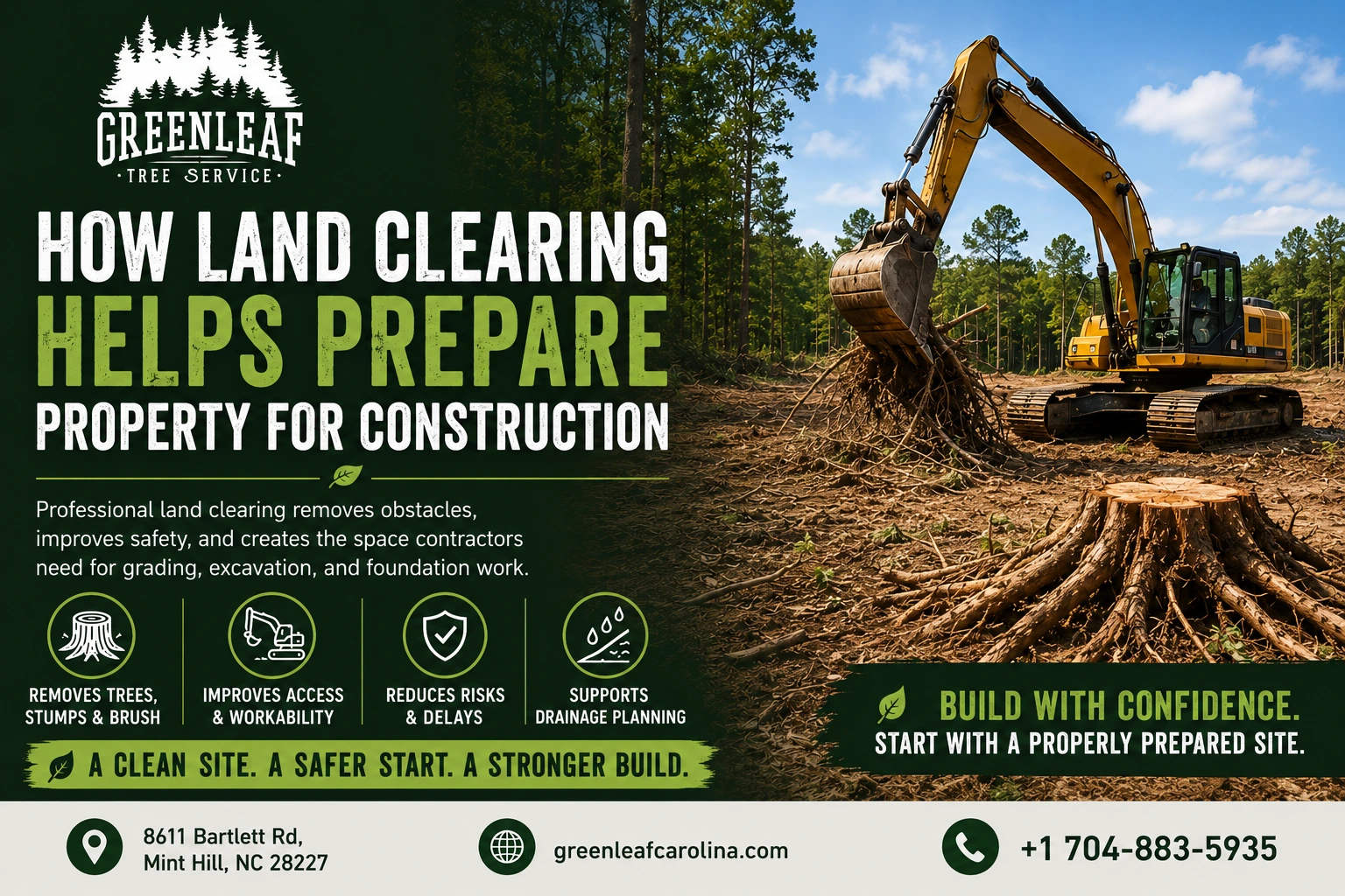 How Land clearing helps prepare property for construction